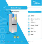 Midea 174Ltrs Double Door Bottom Freezer - Image 3