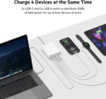 Belkin 108W USB-C Charger Gan 4-Port White 2M Cord - Image 3
